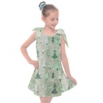 Green Christmas Trees, Cute, Doodle Kids  Tie Up Tunic Dress