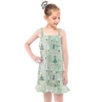 Green Christmas Trees, Cute, Doodle Kids  Overall Dress