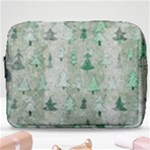 Green Christmas Trees, Cute, Doodle Make Up Pouch (Large)