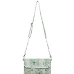 Green Christmas Trees, Cute, Doodle Mini Crossbody Handbag