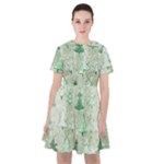 Green Christmas Trees, Cute, Doodle Sailor Dress