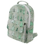 Green Christmas Trees, Cute, Doodle Flap Pocket Backpack (Small)