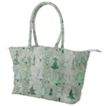 Green Christmas Trees, Cute, Doodle Canvas Shoulder Bag