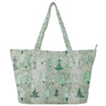 Green Christmas Trees, Cute, Doodle Full Print Shoulder Bag