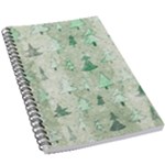 Green Christmas Trees, Cute, Doodle 5.5  x 8.5  Notebook