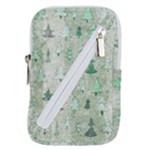 Green Christmas Trees, Cute, Doodle Belt Pouch Bag (Small)