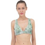 Green Christmas Trees, Cute, Doodle Classic Banded Bikini Top