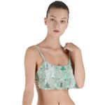 Green Christmas Trees, Cute, Doodle Layered Top Bikini Top 