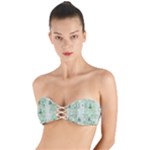 Green Christmas Trees, Cute, Doodle Twist Bandeau Bikini Top