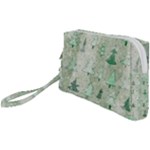 Green Christmas Trees, Cute, Doodle Wristlet Pouch Bag (Small)