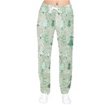 Green Christmas Trees, Cute, Doodle Women Velvet Drawstring Pants