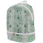 Green Christmas Trees, Cute, Doodle Zip Bottom Backpack