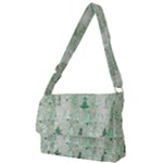 Green Christmas Trees, Cute, Doodle Full Print Messenger Bag (L)