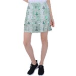 Green Christmas Trees, Cute, Doodle Tennis Skirt