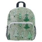 Green Christmas Trees, Cute, Doodle Kids  Age 5-10 Lightweight School Backpack with Side Pockets