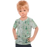 Green Christmas Trees, Cute, Doodle Kids  Sports T-Shirt