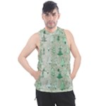 Green Christmas Trees, Cute, Doodle Men s Sleeveless Hoodie