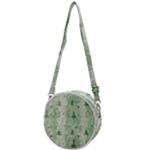 Green Christmas Trees, Cute, Doodle Crossbody Circle Bag