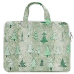 Green Christmas Trees, Cute, Doodle MacBook Pro 13  Double Pocket Laptop Bag