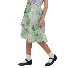 Kids  Ruffle Flared Wrap Midi Skirt 