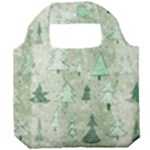 Green Christmas Trees, Cute, Doodle Foldable Grocery Recycle Bag