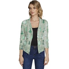 Women s Casual 3/4 Sleeve Spring Jacket 