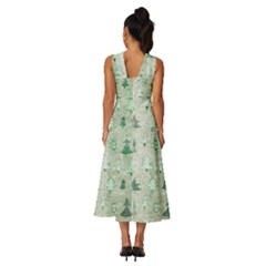 Sleeveless Cross Front Cocktail Midi Chiffon Dress 