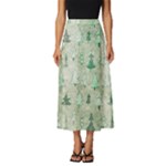 Green Christmas Trees, Cute, Doodle Classic Midi Chiffon Skirt