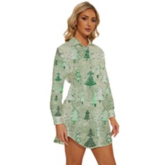 Womens Long Sleeve Shirt Dress 