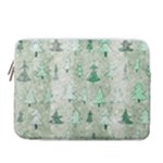 Green Christmas Trees, Cute, Doodle 14  Vertical Laptop Sleeve Case With Pocket