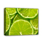 Lime Slices Close Up, Fresh, Fruit, Green Lemon Deluxe Canvas 14  x 11  (Stretched)