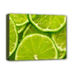 Lime Slices Close Up, Fresh, Fruit, Green Lemon Deluxe Canvas 16  x 12  (Stretched) 