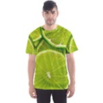 Lime Slices Close Up, Fresh, Fruit, Green Lemon Men s Sport Mesh T-Shirt