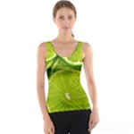 Lime Slices Close Up, Fresh, Fruit, Green Lemon Women s Basic Tank Top