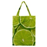 Lime Slices Close Up, Fresh, Fruit, Green Lemon Classic Tote Bag