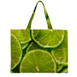 Lime Slices Close Up, Fresh, Fruit, Green Lemon Zipper Mini Tote Bag