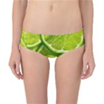 Lime Slices Close Up, Fresh, Fruit, Green Lemon Classic Bikini Bottoms