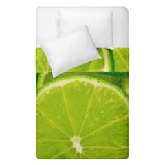 Lime Slices Close Up, Fresh, Fruit, Green Lemon Duvet Cover Double Side (Single Size) from ArtsNow.com