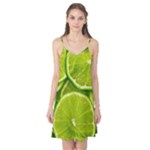 Lime Slices Close Up, Fresh, Fruit, Green Lemon Camis Nightgown 