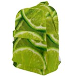 Lime Slices Close Up, Fresh, Fruit, Green Lemon Classic Backpack