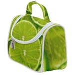 Lime Slices Close Up, Fresh, Fruit, Green Lemon Satchel Handbag