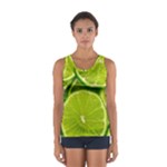 Lime Slices Close Up, Fresh, Fruit, Green Lemon Sport Tank Top 