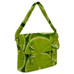 Lime Slices Close Up, Fresh, Fruit, Green Lemon Buckle Messenger Bag