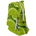 Lime Slices Close Up, Fresh, Fruit, Green Lemon Travelers  Backpack