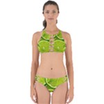 Lime Slices Close Up, Fresh, Fruit, Green Lemon Perfectly Cut Out Bikini Set