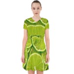 Lime Slices Close Up, Fresh, Fruit, Green Lemon Adorable in Chiffon Dress