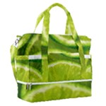 Lime Slices Close Up, Fresh, Fruit, Green Lemon Sports Shoulder Bag with Shoes Compartment