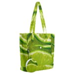 Lime Slices Close Up, Fresh, Fruit, Green Lemon Everyday Shoulder Bag with Pouch Bag