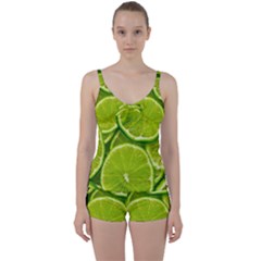 Tie Front Two Piece Tankini 