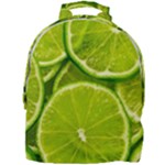 Lime Slices Close Up, Fresh, Fruit, Green Lemon Mini Full Print Backpack